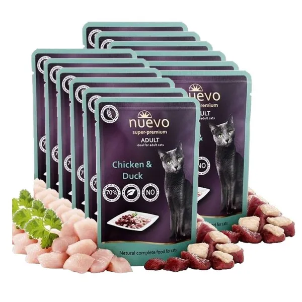 Kapsička NUEVO CAT Adult Chicken & Duck 12 x 85 g