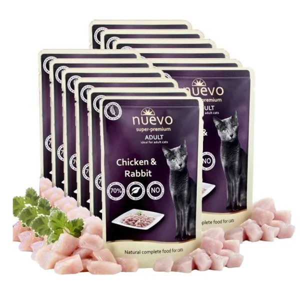 Kapsička NUEVO CAT Adult Chicken & Rabbit 12 x 85 g