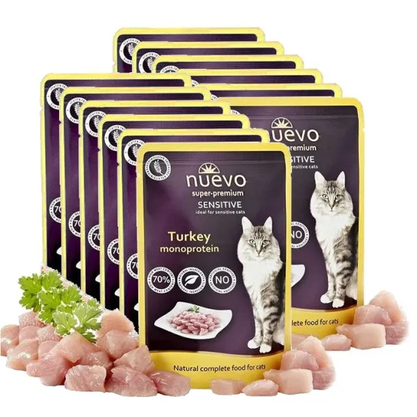 Kapsička NUEVO CAT Sensitive Turkey Monoprotein 12 x 85 g