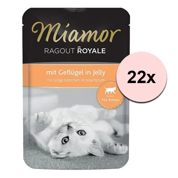 MIAMOR Ragout Royal Kitten hydina v želé 22 x 100 g