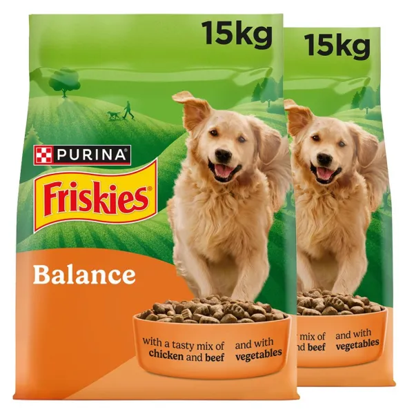 Friskies Balance granule pre psov kura, hovädzie, zelenina 2x15 kg