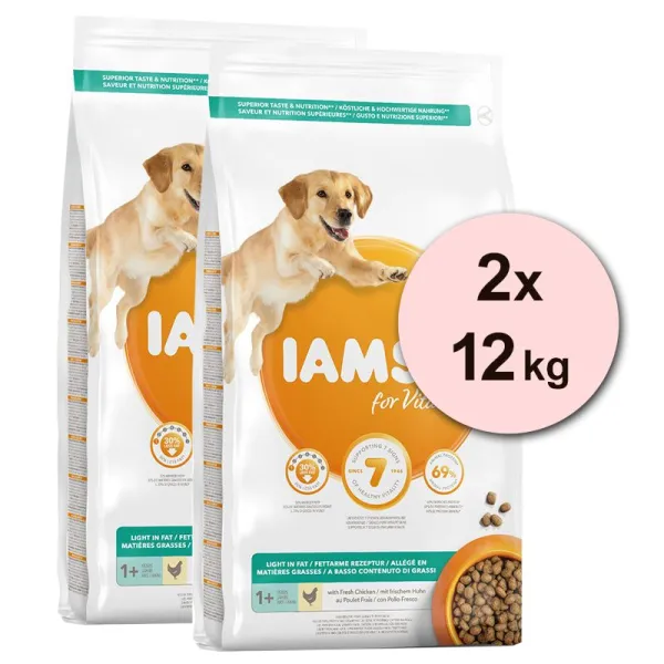 Iams Dog Adult Light in Fat, Chicken 2 x 12 kg