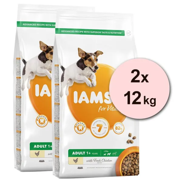 Iams Dog Adult Small Medium, Chicken 2 x 12 kg