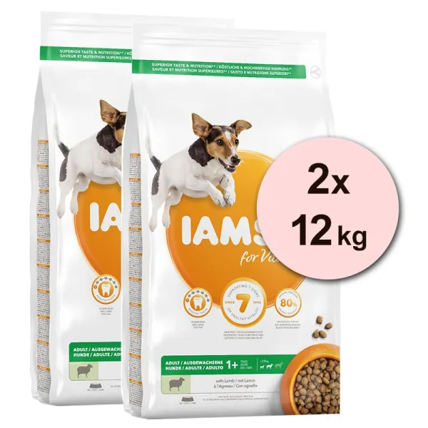 Iams Dog Adult Small Medium, Lamb 2 x 12 kg