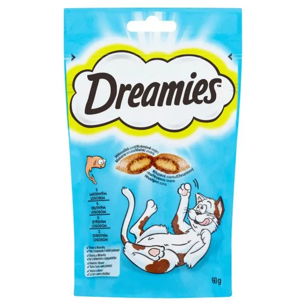 Dreamies pochúťky s lahodným lososom pre mačky 60g