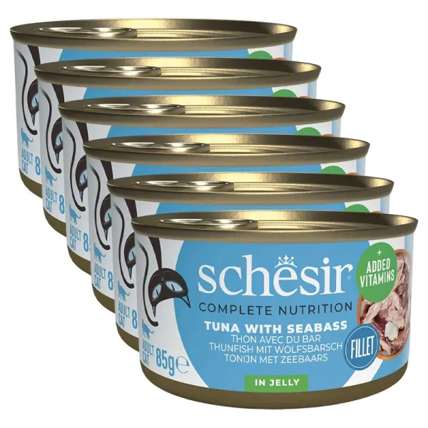 Schesir cat tuniak a morský ostriež v želé 6 x 85 g