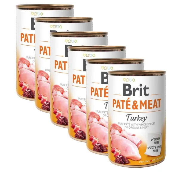 Konzerva Brit Paté & Meat Turkey 6 x 400 g