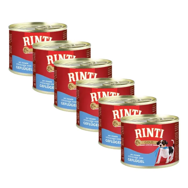 Konzerva Rinti Gold Junior hydina 6 x 185 g