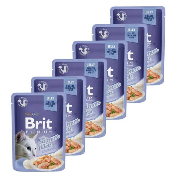 Kapsička BRIT Premium Cat Salmon in Jelly 6 x 85 g