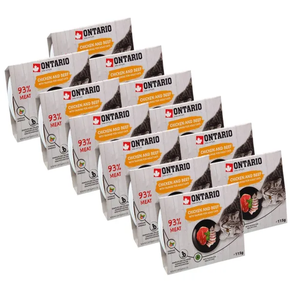 Vanička ONTARIO chicken & beef with taurine 12 x 115 g