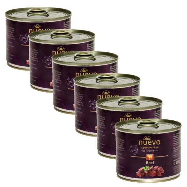 Konzerva NUEVO CAT Adult Beef 6 x 200 g