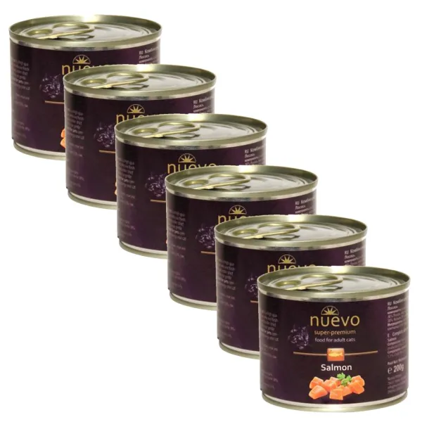 Konzerva NUEVO CAT Adult Salmon 6 x 200 g