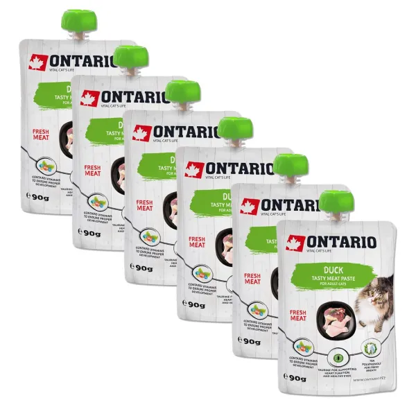 Ontario Cat duck tasty meat paste 6 x 90 g