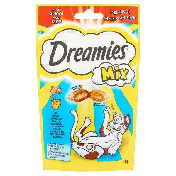 Dreamies Mix pochúťky s lososom a syrom 60 g