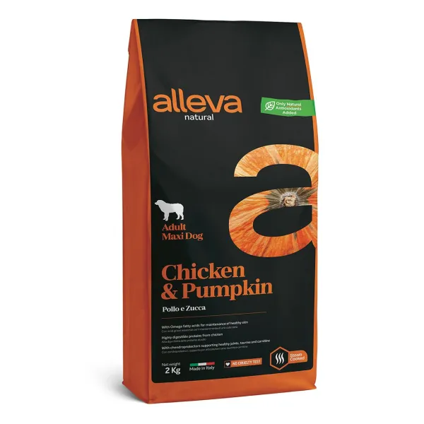 Alleva NATURAL dog chicken & pumpkin adult maxi 2 kg