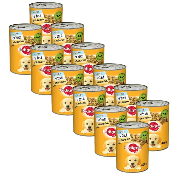 Pedigree konzerva s kuracím v želé pre šteňatá 12 x 400g