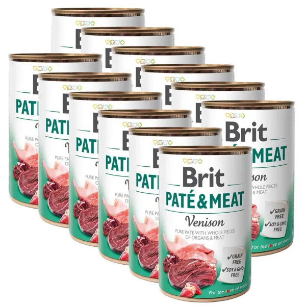 Konzerva Brit Paté & Meat Venison 12 x 400 g
