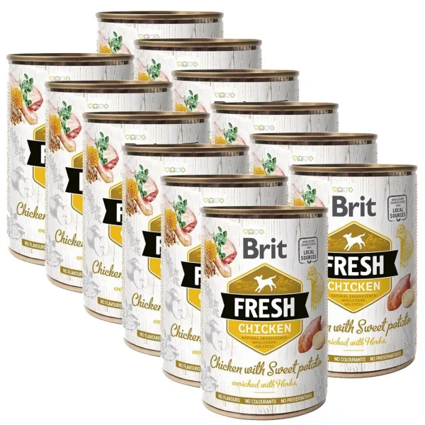Konzerva Brit Fresh Chicken with Sweet potato 12 x 400 g
