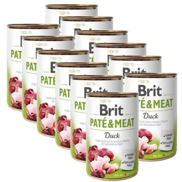 Konzerva Brit Paté & Meat Duck 12 x 400 g