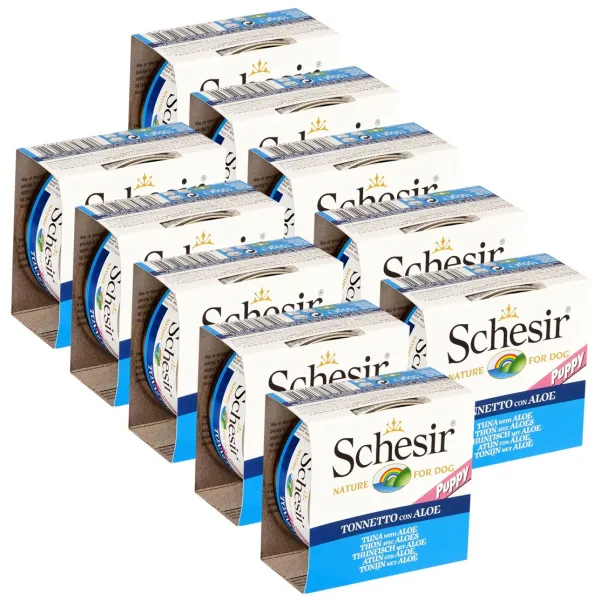 Schesir dog puppy tuniak s aloe vera 10 x 150 g