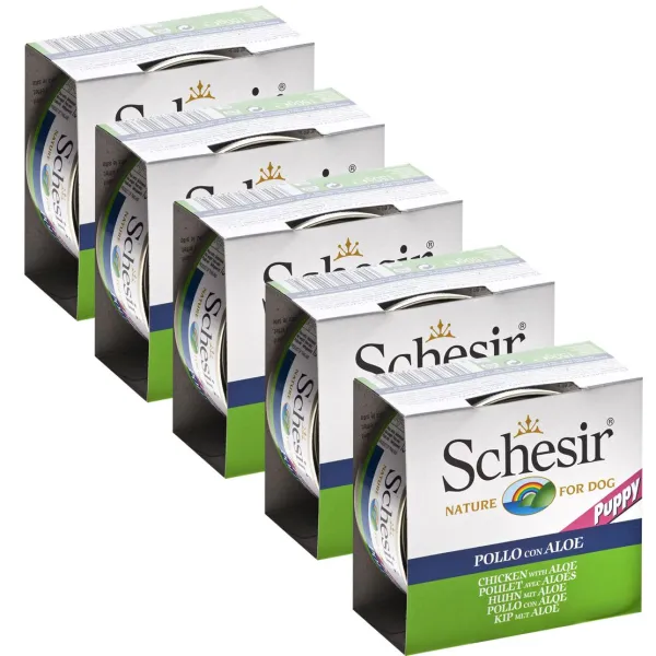 Schesir dog puppy kura s aloe vera 5 x 150 g