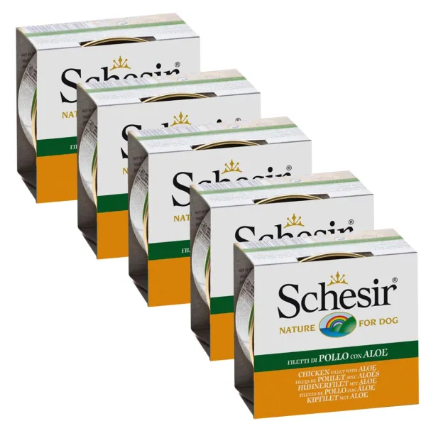 Schesir dog kuracie a aloe v želé 5 x 150 g