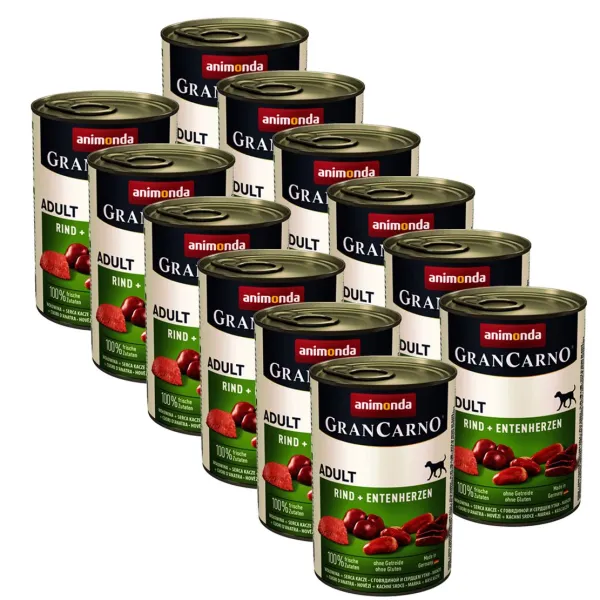 Animonda GranCarno Original hovädzie a kačacie srdce - 12 x 400 g