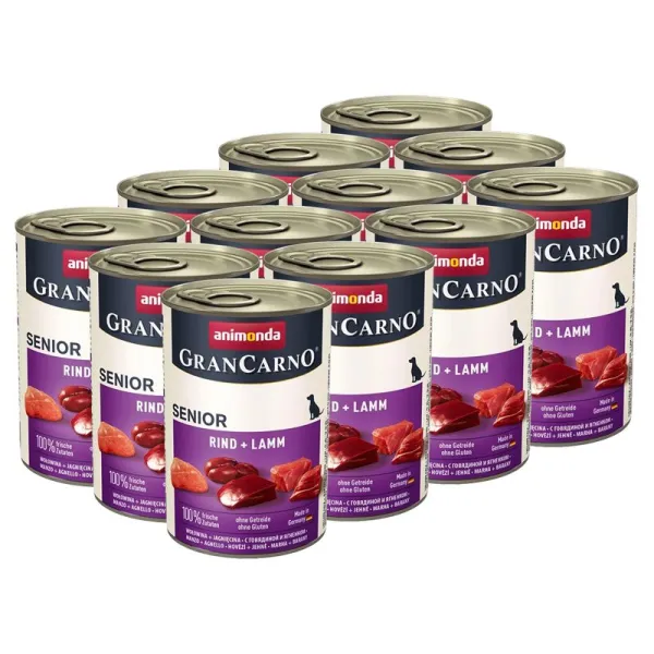 Animonda GranCarno Original Senior hovädzie mäso a jahňa - 12 x 400g