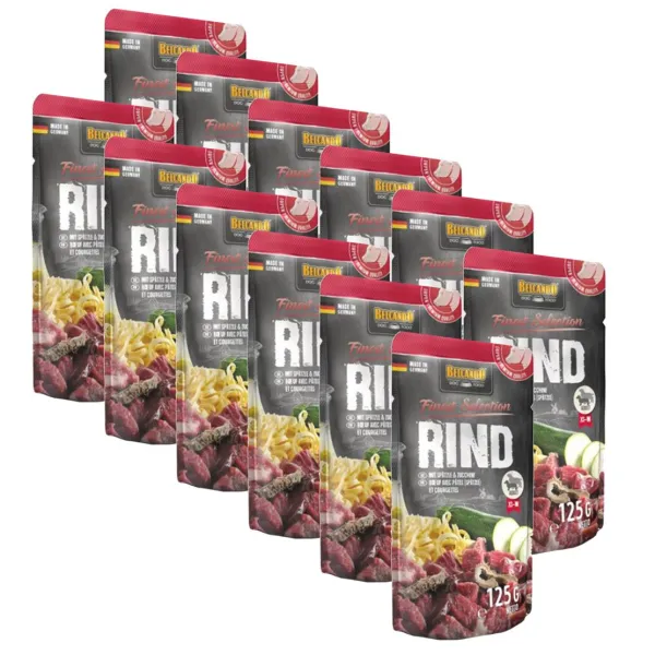 BELCANDO Hovädzie s haluškami a cuketou - kapsička 12 x 125 g