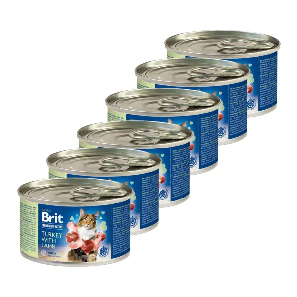 BRIT Premium Cat Turkey with Lamb 6 x 200 g