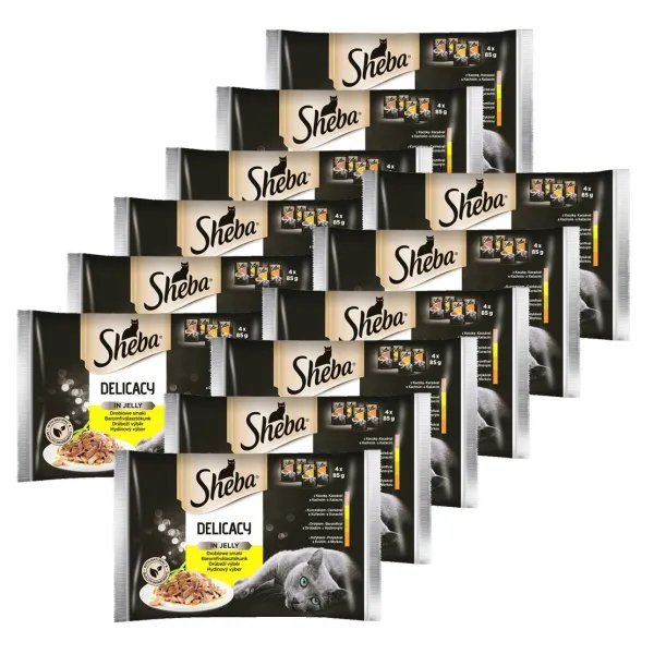 Sheba Delicacy Hydinový výber kapsičiek 12 x (4 x 85 g)