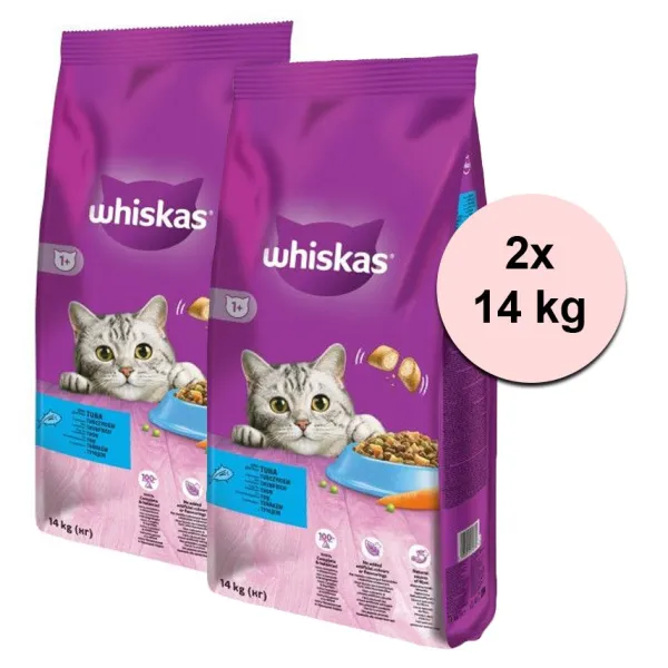 WHISKAS s tuniakom 2 x 14 kg