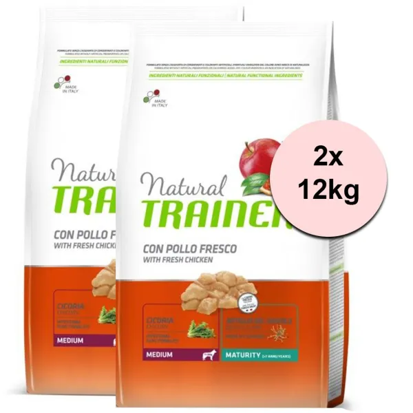 Trainer Natural Medium Maturity Fresh Chicken 2 x 12 kg