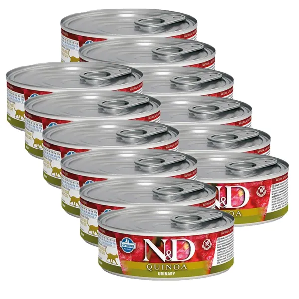 Farmina N&D cat Quinoa Urinary konzerva 12 x 80 g