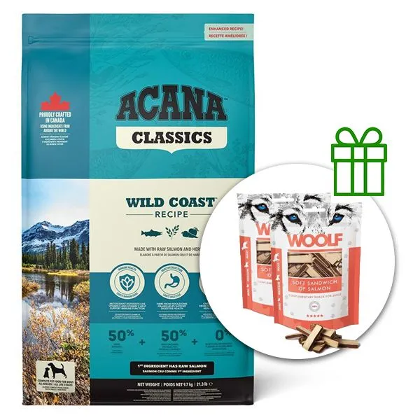 ACANA Classics Wild Coast Recipe 9,7 kg + 2x pamlsky ZADARMO
