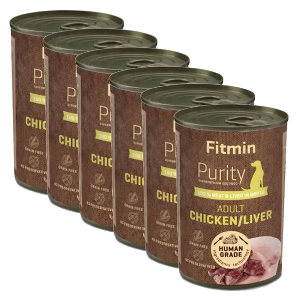Fitmin Purity Adult Chicken & Liver 6 x 400 g