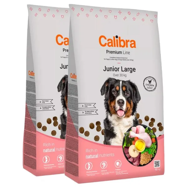 Calibra Dog Premium Line Junior Large 2 x 12 kg
