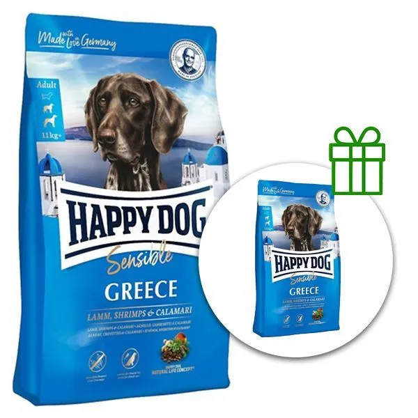 Happy Dog Sensible Greece 11 kg + 3 kg ZADARMO