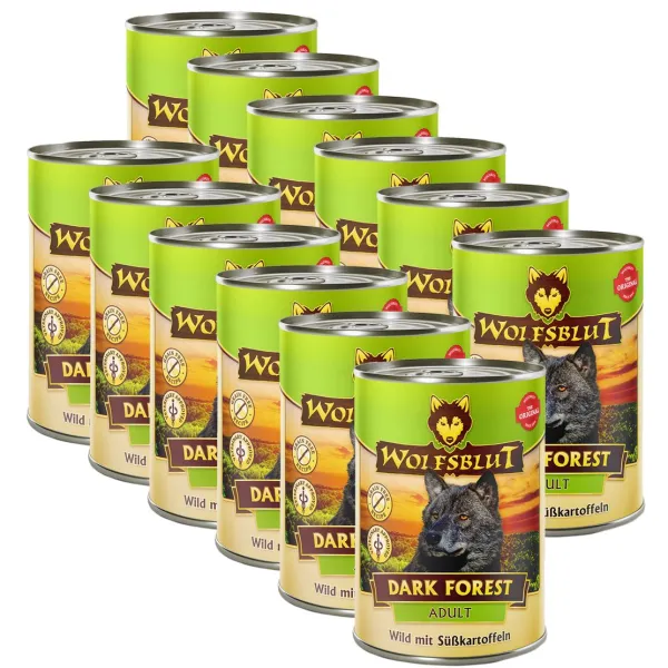 Konzerva WOLFSBLUT Dark Forest Adult Wild 12 x 395 g
