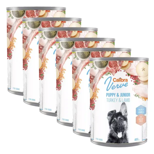 Calibra Dog Verve GF Junior Turkey & Lamb 6 x 400 g