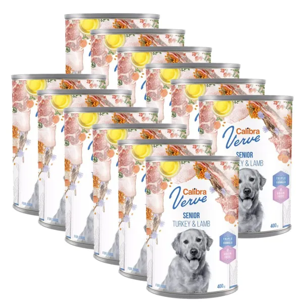 Calibra Dog Verve GF Senior Turkey & Lamb 12 x 400 g