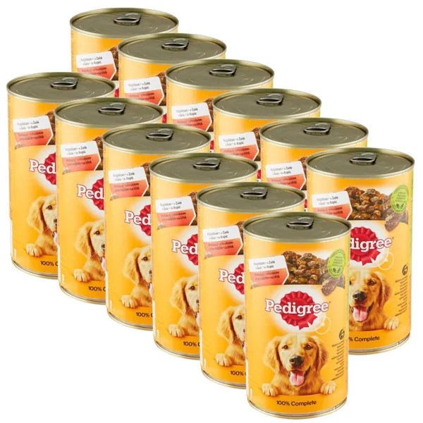 Pedigree konzerva s hovädzím v želé 12 x 1200g