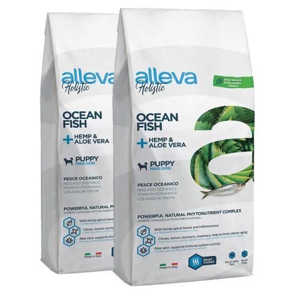 Alleva HOLISTIC dog ocean fish puppy maxi 2 x 12 kg