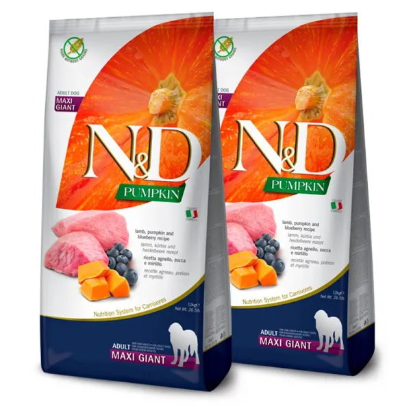 Farmina N&D dog PUMPKIN (GF) adult giant maxi, lamb & blueberry 2 x 12 kg