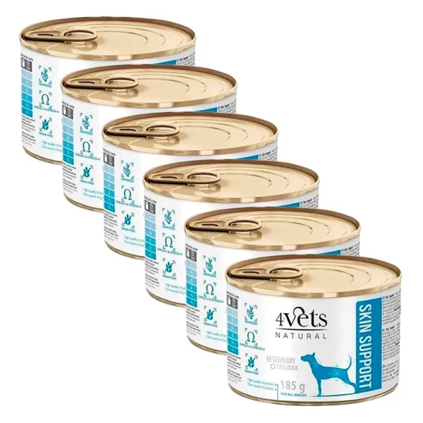 4Vets Natural Veterinary Exclusive SKIN SUPPORT 6 x 185 g