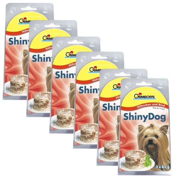 GimBorn ShinyDog kura + hovädzie 6 x (2 x 85 g)