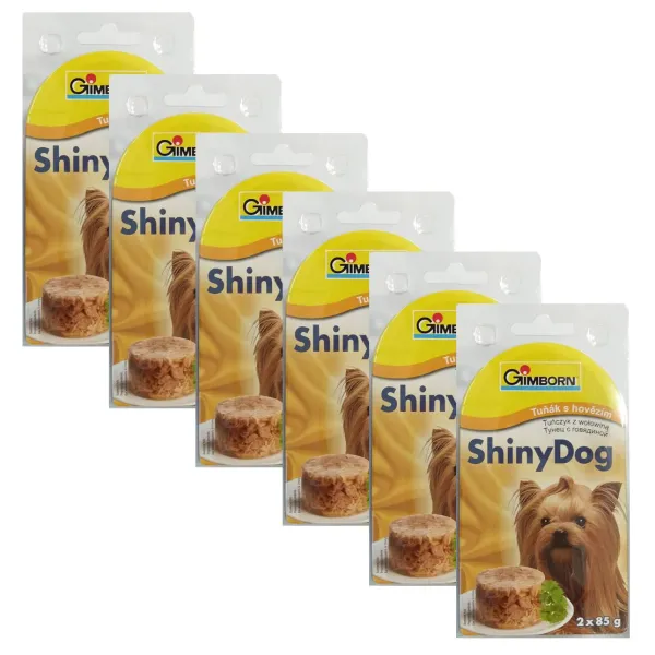 GimBorn ShinyDog tuniak + hovädzie 6 x (2 x 85 g)
