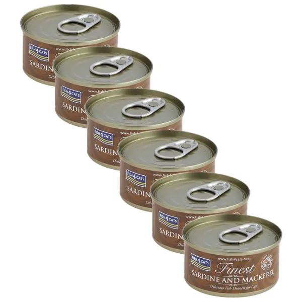 Fish4cats Finest Sardine & Mackerel 6 x 70 g