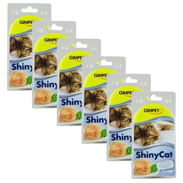 Gimpet ShinyCat tuniak a krevety 12 x 70 g