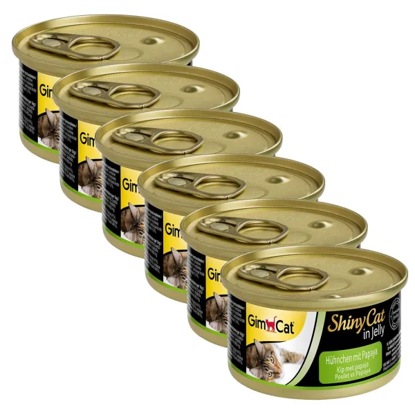 GimCat ShinyCat kura + papája 6 x 70 g